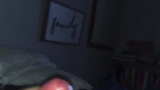 Stroking with nice messy sloppy sounds and cum
