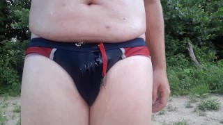 Really had to pee after a swim and couldn't hold it!