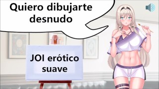 Tu mejor amiga quiere dibujarte desnudo. Audio JOI suave.