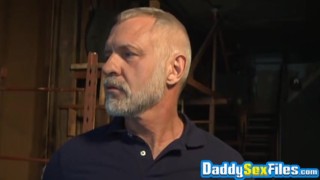 Daddy Allen Silver rimmed and fucked by bald Mitch Vaughn