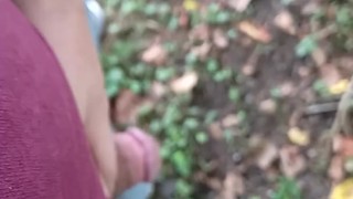 Taking a piss outdoors in denim