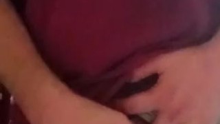 Jerkin off on a pizza in boxers