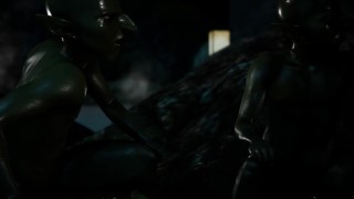 Dark Elf Gang Banged By Goblins