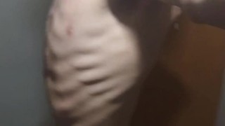 Showing off my extremely perfect skinny body near bright light