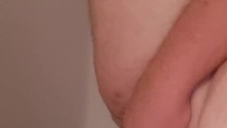 Chubby play with toy in ass and cum like a girl