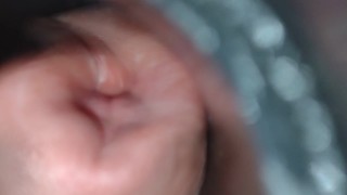 Last 6 mins of a 2 hour vacuum cleaner sucks the pre cum and cum right out of him