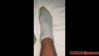 THE GUY SHOWED HIS SWEATY FEET AFTER THE GYM