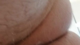 Horny teenage stoner with huge throbbing cock masturbates with a toothbrush 