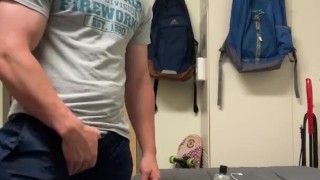 College Athlete Uses Anal Fleshlight Back View