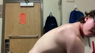 College Athlete Uses Anal Fleshlight Back View