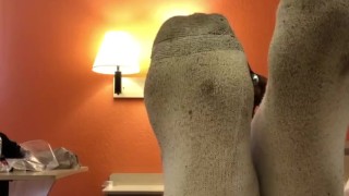 Sniff my funky ass socks pig