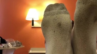 Sniff my funky ass socks pig