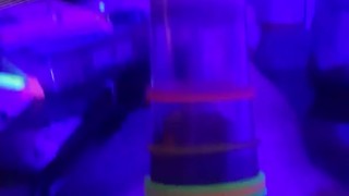 pumped playing blue light glow cock rings #1