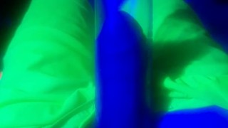 pumped dick blue light yellow shorts glow cockring #2