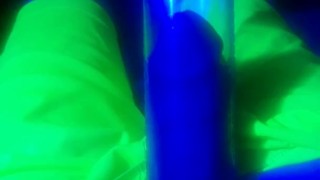 pumped dick blue light yellow shorts cockring #3