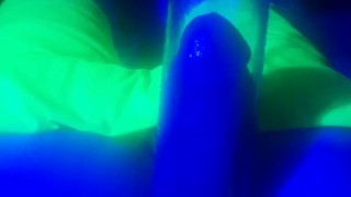 pumped up dick blue light yellow glow shorts cock ring #6