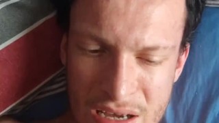 Pumping a big load in my mouth and swallowing my juicy cum