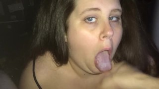 Deepthroat then Cum shot on tongue 👅 