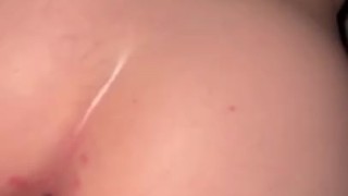 He turns his back on me and penetrates my pink and delicate pussy with his huge cock