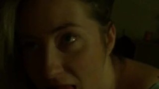 blonde gf giving amazing head after a long day 