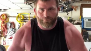 Working out and playing with post workout boner 