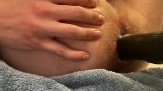Fuck Dildo Machine Makes Small Guy Finally Cum