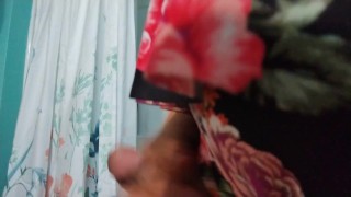chubby mixed Sissy femboy crossdressing and masturbating 