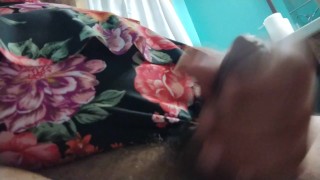 chubby mixed Sissy femboy crossdressing and masturbating 