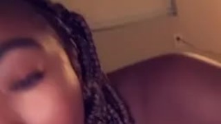 caught Masturbating StepSister with a Toy so use her sloppy throat