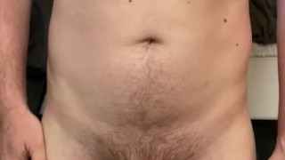 TEASER: Shy guy slowly reveals his uncut cock and then his face for the first time