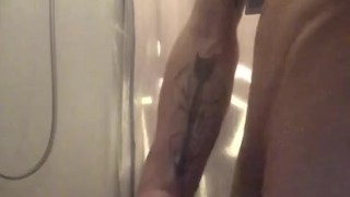 Jerking off in the shower 