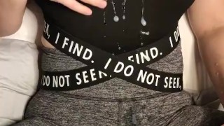 Made him shoot thick cum ropes all over me