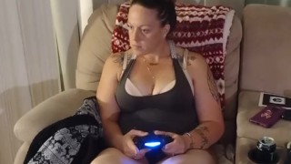 Caught Filming Up Roommate's Mini Dress While She Plays Video Games Part 2 (Smoking And Panties)
