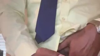 Horny at work and needed relief and I had to blow my wad on the desk