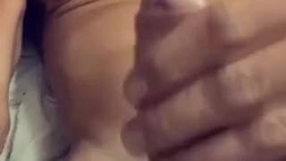 Cum blasting on my chest 