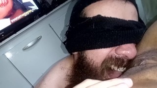 sucking and licking teen's ass while she sees cock on the wall in pussy in porno🕳️🍆👅😋🤤👅
