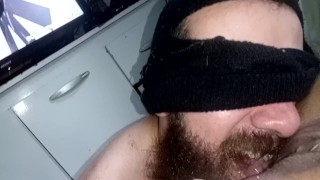 sucking and licking teen's ass while she sees cock on the wall in pussy in porno🕳️🍆👅😋🤤👅