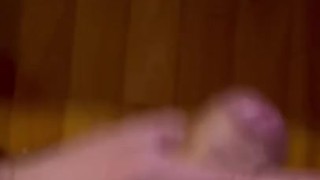 Masturbating my uncut cock for cumshot