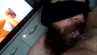 sucking pussy till he ejaculates in his mouth watching porn she is a bitch likes bitching💦