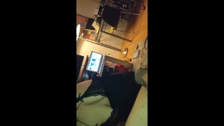 prostate massage and cumshot in my boss's mouth