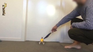 GIANT TICKLE TORTURE - FOR A TINY MAN - MANLYFOOT - SHRINKING TICKLES WITH A MAGIC FEATHER 🏃‍♂️🪶