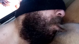 licked my pussy nonstop while I indulged in porn with cock on the wall I ejaculated in his face💦😋
