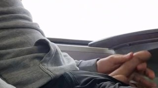 Je jouis vite dans le train pour une etrangere