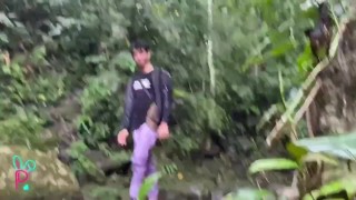 WALKING THROUGH THE FOREST AND THEN MASTURBATING OUTDOORS