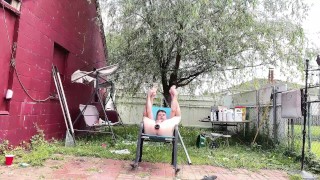 MASTURBATING IN PUBLIC OUTDOORS - VERY RISKY