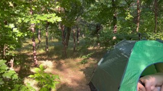 Fucked in 69 position in a tent in the forest - Ikasmoks