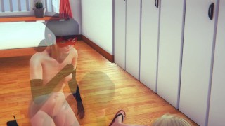 Lady Bug Hentai - Ladybug blowjob and threesome with Marie