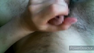 Daily masturbation. Shooting cock from above (1)