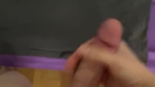 Boy cums on his shirt