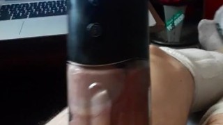 pumping dick for hours wearing master cockring